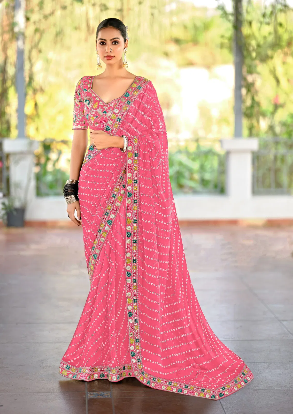 Lisha By Stavan Heavy Georgette Designer Wear Saree Suppliers In India